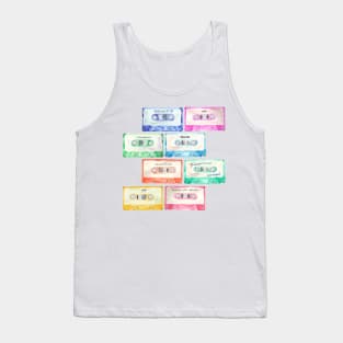 Watercolor color cassettes Spanish labels Tank Top